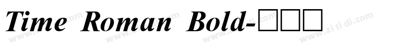 Time Roman Bold字体转换